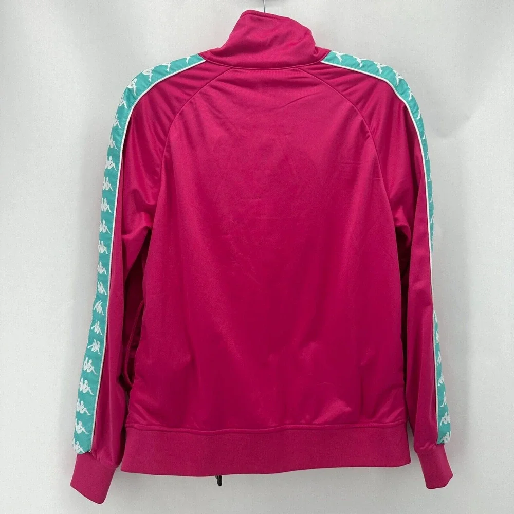 Kappa Banda Anniston Track Jacket Mens S Fushcia Pink Teal Athleisure Bloke NWT - Picture 8 of 12